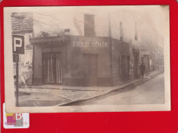 Rare Carte Photo STAINS  Angle Rue Durand Place église Frappée Alignement ConsTruction HLM Boucherie Chevaline - Stains