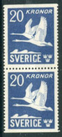 SWEDEN 1953 Definitive: Swans 20 Kr. Booklet Pair MNH / **.  Michel 290 Do-Du - Ungebraucht