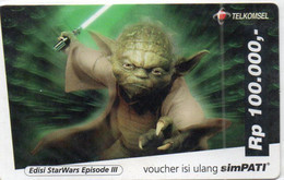 INDONESIA - PREPAID - TELKOMSEL - EDISI STAR WARS EPISODE III - YODA - CINEMA MOVIE - Indonésie