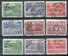 SWEDEN 1935 500th Anniversary Of Parliament Set Of 9  Used.  Michel 221-26 - Usados