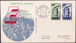 Europa CEPT 1956 Italie - Italy - Italien FDC3 Y&T N°731 à 732 - Michel N°973 à 974 - 1956
