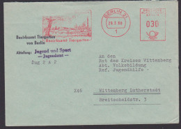 Berlin 21 Bezirksamt Tiergarten AFS 1968, Abb. Siegessäule Nach Der DDR Wittenberg - Maschinenstempel (EMA)