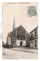 (37) 3762, Cléré, La Mairie Et L'Eglise - Cléré-les-Pins