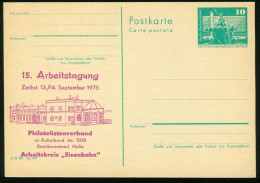Ga Germany, DDR Postal Stationary 1973 MiNr P 79 Postcard | Advertising Print "Philatelistenverband - Eisenbahn" Zerbst - Postkarten - Ungebraucht