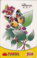 TARJETA DE SINGAPORE DE UNA MARIPOSA (BUTTERFLY) - Vlinders