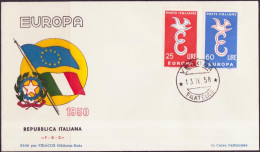 Europa CEPT 1958 Italie - Italy - Italien FDC2 Y&T N°765 à 766 - Michel N°1016 à 1017 - 1958