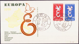 Europa CEPT 1958 Italie - Italy - Italien FDC6 Y&T N°765 à 766 - Michel N°1016 à 1017 - 1958