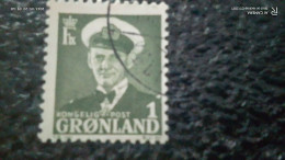 GRÖNLAND--1950-       1ÖRE        KİNG FREDERİK            IX. USED - Gebraucht