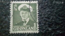 GRÖNLAND--1950-       1ÖRE        KİNG FREDERİK            IX. USED - Used Stamps