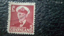 GRÖNLAND--1950-       5RE        KİNG FREDERİK            IX. USED - Usados