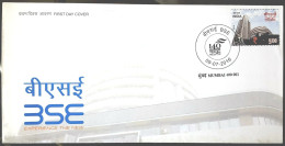 INDIA 2016 BSE FDC And Brochure , Both MUMBAI PLACE CANCELLATION - Brieven En Documenten