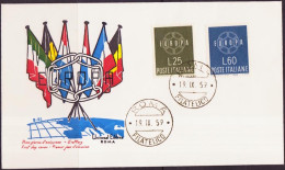 Europa CEPT 1959 Italie - Italy - Italien FDC3 Y&T N°804 à 805 - Michel N°1055 à 1056 - 1959