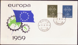 Europa CEPT 1959 Italie - Italy - Italien FDC7 Y&T N°804 à 805 - Michel N°1055 à 1056 - 1959