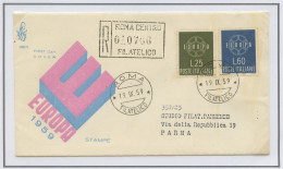 Europa CEPT 1959 Italie - Italy - Italien FDC10 Y&T N°804 à 805 - Michel N°1055 à 1056 - 1959