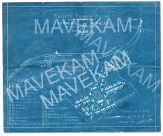 Planche Dessin 1924 Trés Detaillée " Société Franco-Belge - Verrerie De WINGLES (Nord-59) " Ensemble - Other Plans