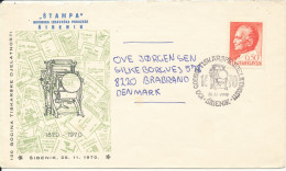 Yugoslavia Cover Sent To Denmark Sibenik 26-11-1970 Single Franked - Brieven En Documenten