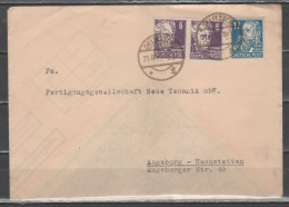 Germania 1950 - Zona Sovietica - Lettera Con Uomini Illustri 6 P. X2 E 12 P. - Brieven En Documenten