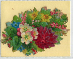 ANTIQUE EMBOSSED CHROMO VICTORIAN SCRAP Approx.8x5cm Decoupis Oblaten Scraps Decoupage  Glanzbilder - S1499 - Autres & Non Classés