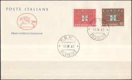 Europa CEPT 1963 Italie - Italy - Italien FDC1 Y&T N°895 à 896 - Michel N°1149 à 1150 - 1963