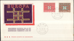 Europa CEPT 1963 Italie - Italy - Italien FDC3 Y&T N°895 à 896 - Michel N°1149 à 1150 - 1963