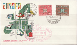 Europa CEPT 1963 Italie - Italy - Italien FDC4 Y&T N°895 à 896 - Michel N°1149 à 1150 - 1963