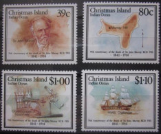 CHRISTMAS ISLAND 1989 ~ S.G. 267 - 270, ~ SIR JOHN MURRAY. ~  MNH #02920 - Christmas Island