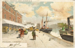 BRUXELLES - L'Entrepôt - Oblitération De 1903 - Litho J. L. Goffard, Bruxelles - Transport (sea) - Harbour