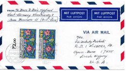 66385 - Bund - 1985 - 2@120Pfg WoFa '85 A LpBf HANNOVER -> Kinzers, PA (USA) - Lettres & Documents