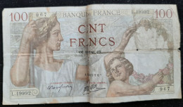 BILLET De  100 FRANCS SULLY  OZ.13=3=1941.OZ  - L.19992 - 100 F 1939-1942 ''Sully''