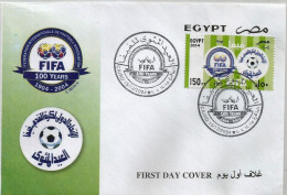 Egypt  - 2004 The 100th Anniversary Of FIFA (Federation Internationale De Football Association)  - Complete Issue - FDC - Covers & Documents