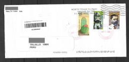 US Cover With Cactus And Buzz Lightyear Stamps Sent To Peru - Lettres & Documents