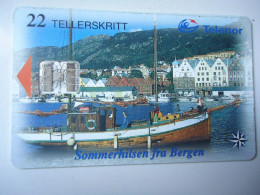 NORWAY  USED CARDS  BOATS  PORT - Norway