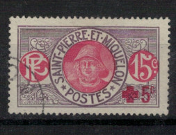 SAINT PIERRE ET MIQUELON      N°  YVERT  106  OBLITERE  (pêcheur Rose Foncé )  ( 4   CR Ob1 ) - Gebruikt