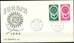 Europa CEPT 1964 Italie - Italy - Italien FDC2 Y&T N°907 à 908 - Michel N°1164 à 1165 - 1964