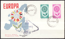 Europa CEPT 1964 Italie - Italy - Italien FDC4 Y&T N°907 à 908 - Michel N°1164 à 1165 - 1964
