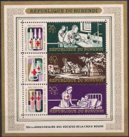 BL30** 50e Anniversaire Des Sociétés De La Croix-Rouge / 50e Verjaardag Van De Rode Kruis Verenigingen - BURUNDI - Unused Stamps