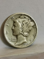 1 MERCURY DIME 10 CENTS ARGENT 1941 PHILADELPHIE USA / SILVER - 1916-1945: Mercury (kwik)