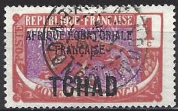 Chad 1924 - Mi 19 - YT 19 ( Leopard - Overprint ) - Used Stamps
