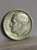 1 ROOSEVELT DIME 10 CENTS ARGENT 1953 PHILADELPHIE USA / SILVER - 1916-1945: Mercury (kwik)