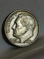1 ROOSEVELT DIME 10 CENTS ARGENT 1961 D DENVER USA / SILVER - 1916-1945: Mercury (kwik)