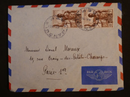 BT5  AEF  BELLE LETTRE  1941  PAR AVION PETIT BUREAU BANGUI A PARIS FRANCE+ AFF. INTERESSANT++++ - Covers & Documents