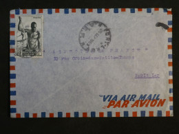 BT5  AEF TCHAD  BELLE LETTRE  1955  PETIT BUREAU  PORT LAMY A PARIS FRANCE+ AFF. INTERESSANT++++ - Storia Postale