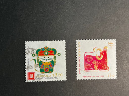 (stamp 23-5-2023) Austrilia (Chinese New Year) - 2 Used Stamps (Christmas Islands) - Christmas Island