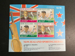 (stamp 23-5-2023) New Zealand - Mint Mini-sheet - Cricket Sport - Cricket