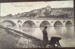 Cpa, 24 Dordogne, TERRASSON Le Pont Neuf, Animée, Lavandières Laveuses, Photo Combier, écrite - Terrasson-la-Villedieu