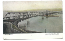 Railway  Postcard Steel Brige New Westminster B.c. Canada Unposted - Ouvrages D'Art