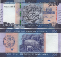 LIBERIA       500 Dollars       P-W42       2022       UNC - Liberia