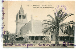 - Exposition Coloniale, MARSEILLE, 1906, Palais De La Côte Occcidentale, Cachet, Non écrite, TTBE, Scans. - Koloniale Tentoonstelling 1906-1922