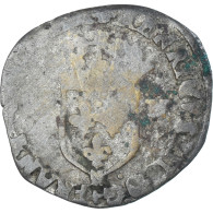 Monnaie, France, Henri IV, Douzain Aux Deux H, 1594, B+, Billon, Gadoury:551 - 1574-1589 Henry III