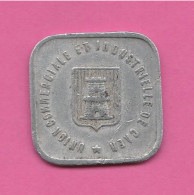 Calvados - Caen - Union Commerciale Et Industrielle - 25 Centimes 1921 - Monétaires / De Nécessité